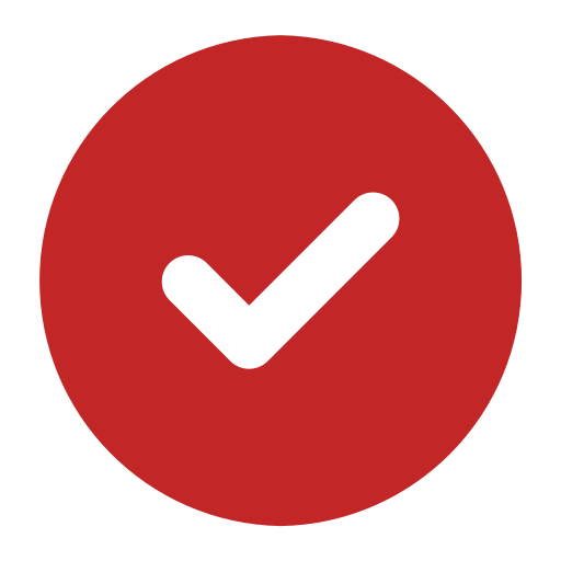 red check mark